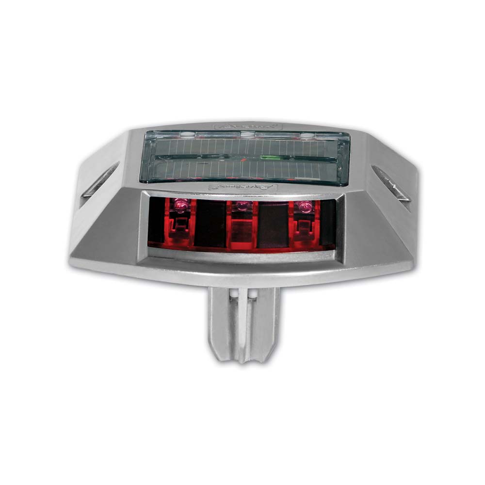 Solar Powered Reflective LED Road Stud Pin Light with ZN Body and PC LED Cover