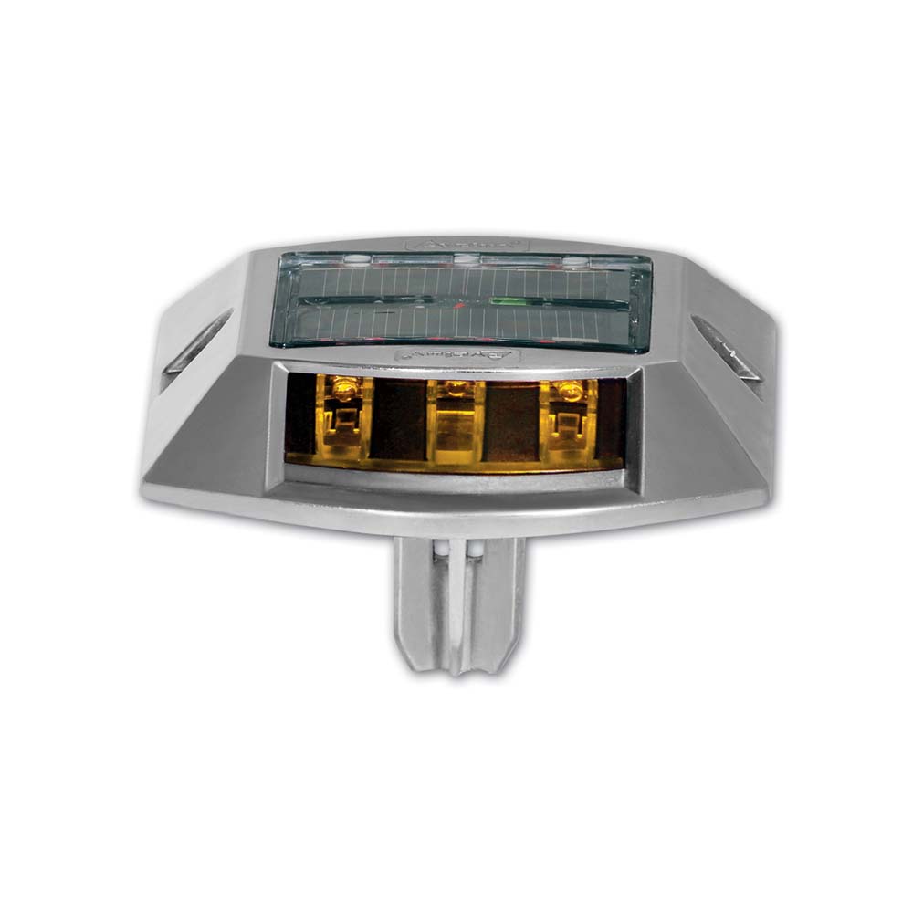 Solar Powered Reflective LED Road Stud Pin Light with ZN Body and PC LED Cover