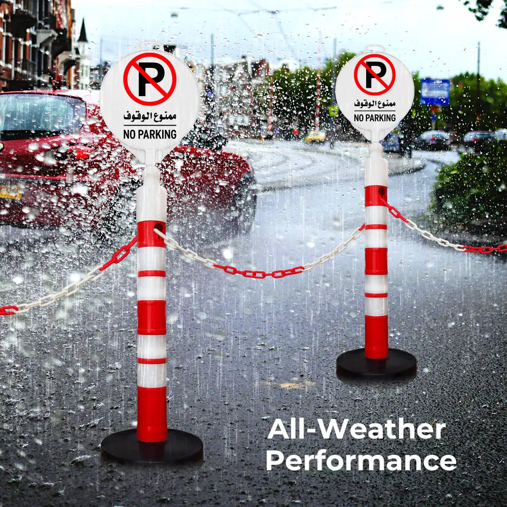 Delineator Warning Post 120Cm with No Parking Sign