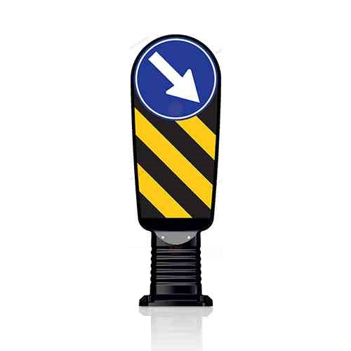 Refuge Delineator 100CM BLACK 12250 UB R - Biri Group