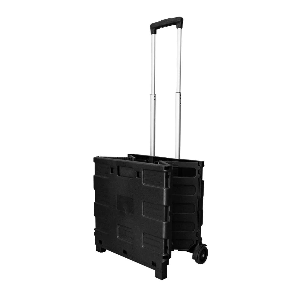 25 kg folding shopping trolley black easy to fold