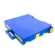 25 kg folding shopping trolley blue yellow stackable