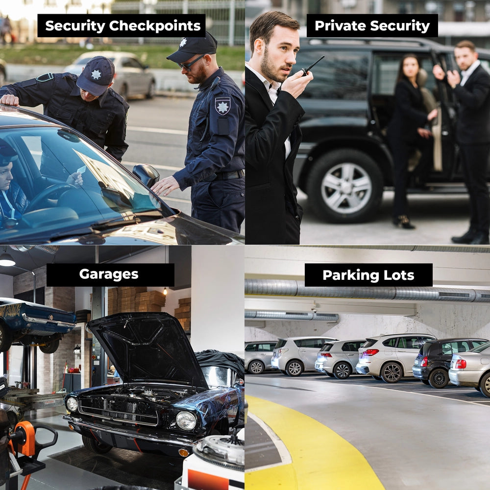 Vehicle Inspection Mirror | 30CM Round Security Mirror with Foldable Handle & Carry Bag