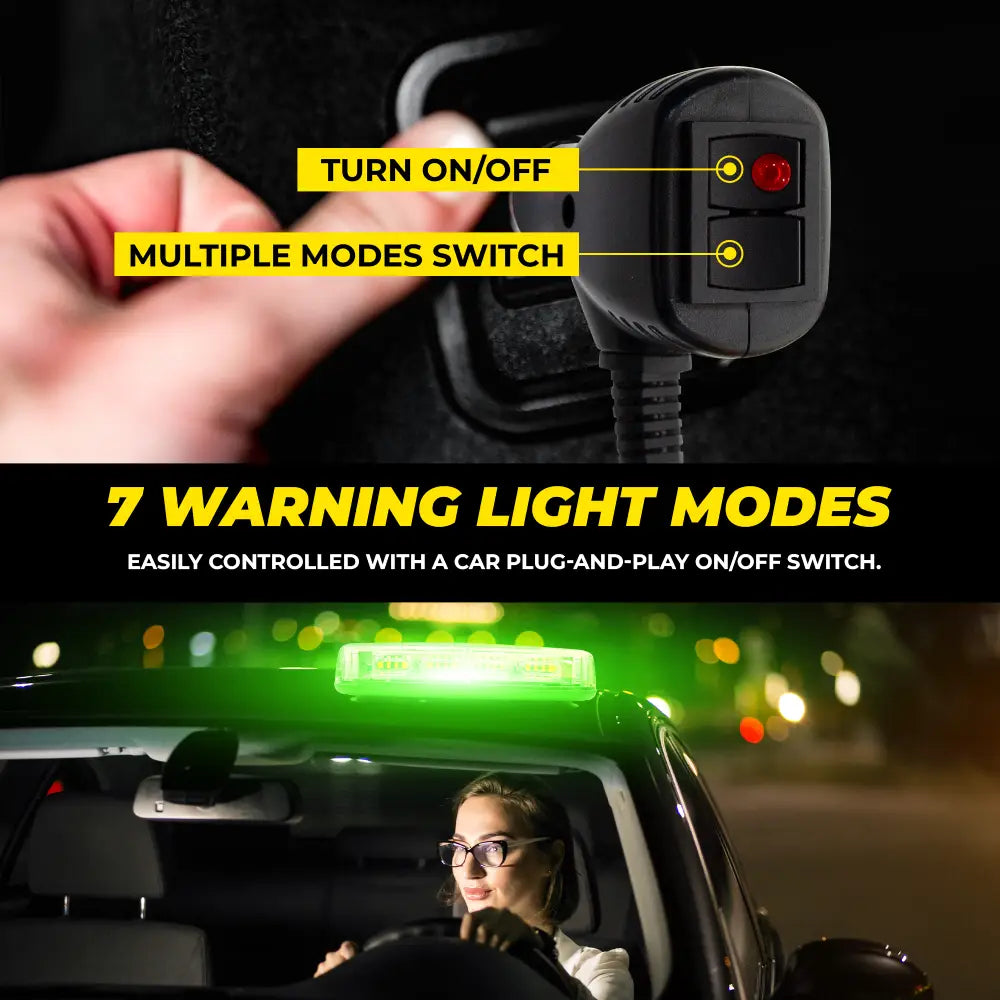 Vehicle Strobe Light With 7 Modes