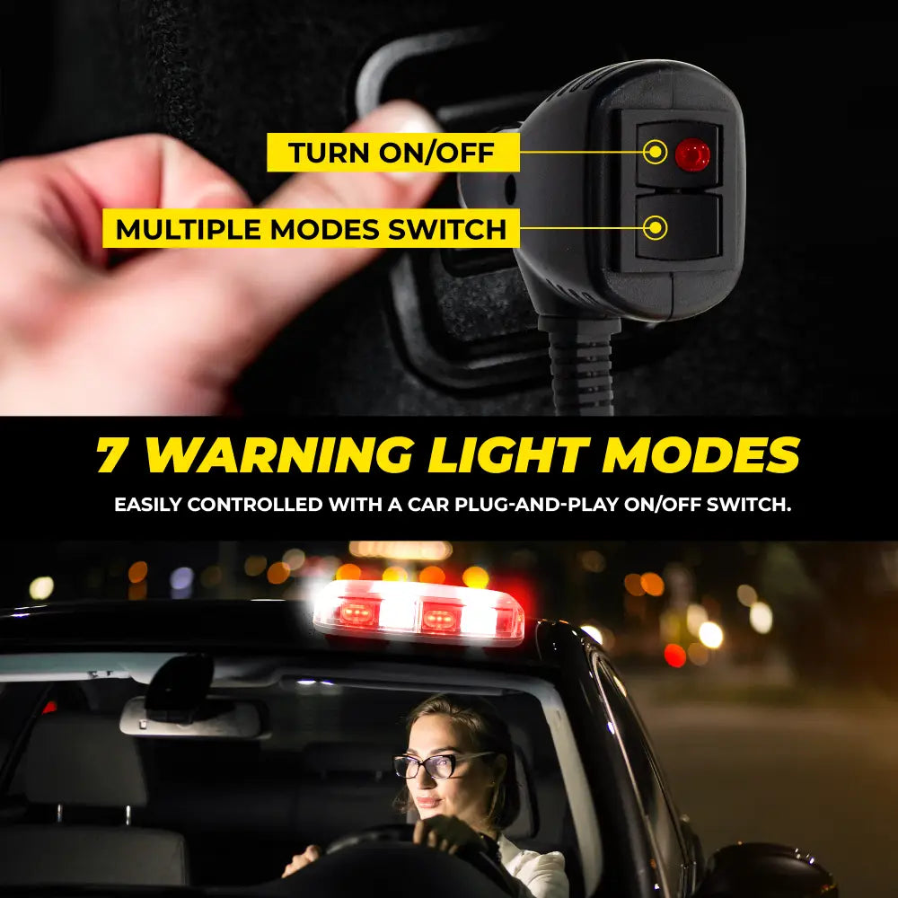 Vehicle Warning Light With 7 Modes
