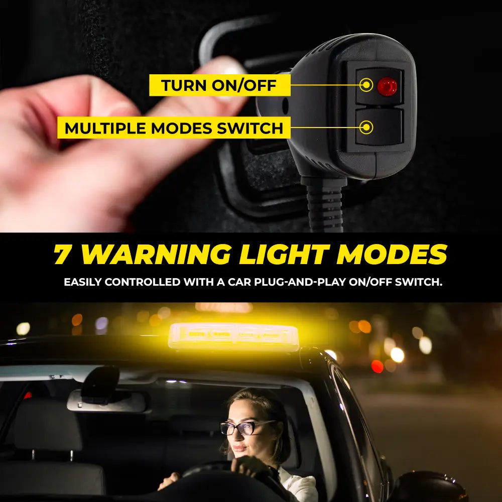 Warning Light With 7 Light Modes