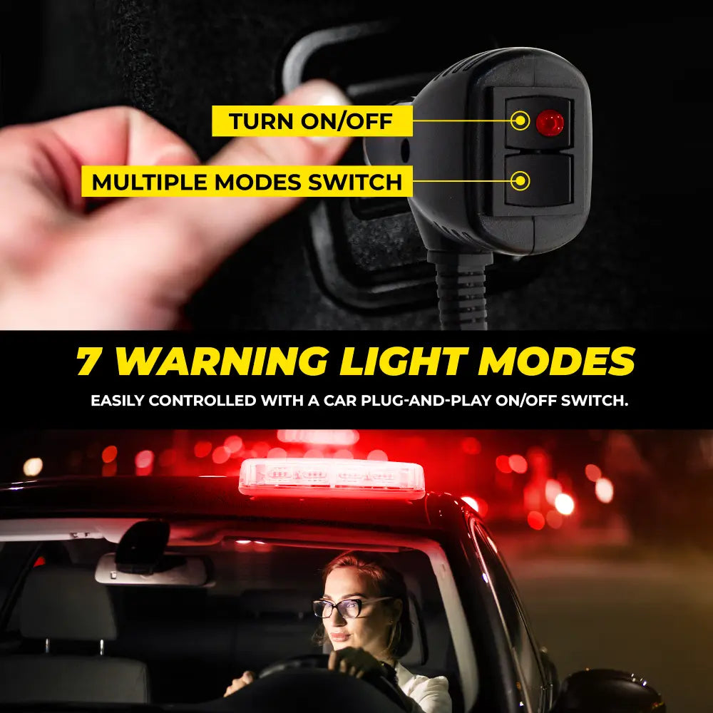 Vehicle Warning Light With 7 Modes