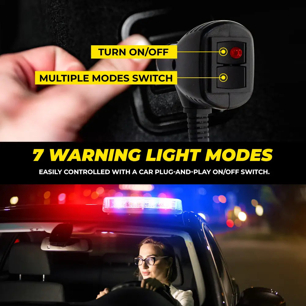 Strobe Warning Light With 7 Modes