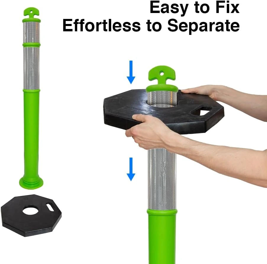 Road Safety Post With Weighted Base