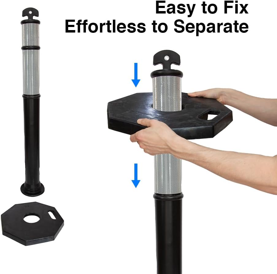 Black Traffic Safety Delineator Post 110CM