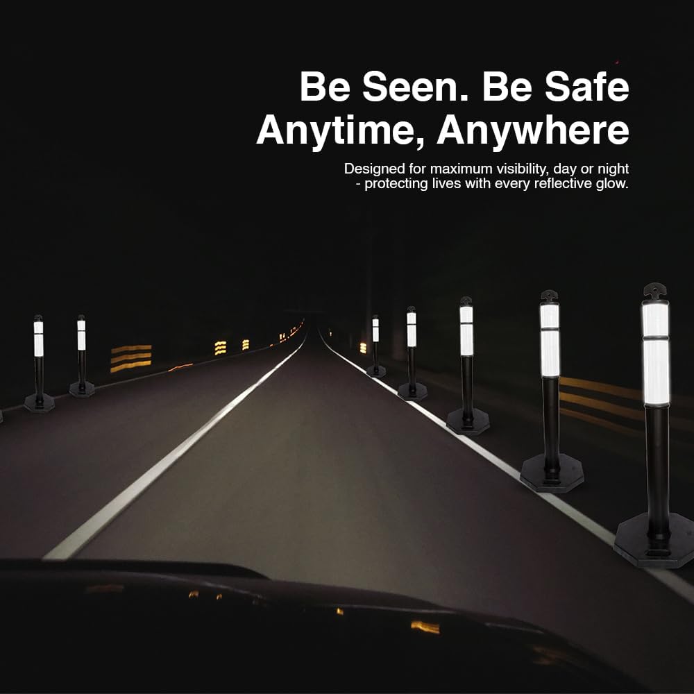 Black Traffic Safety Delineator Post 110CM