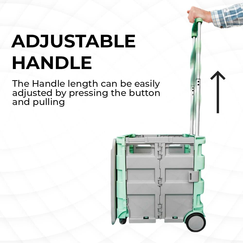 Shopping Cart With Adjustable Handle