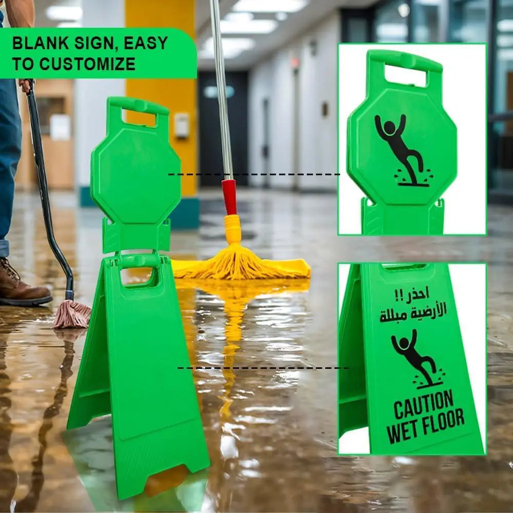 Blank Safety Floor Sign with Lock Clip - Green