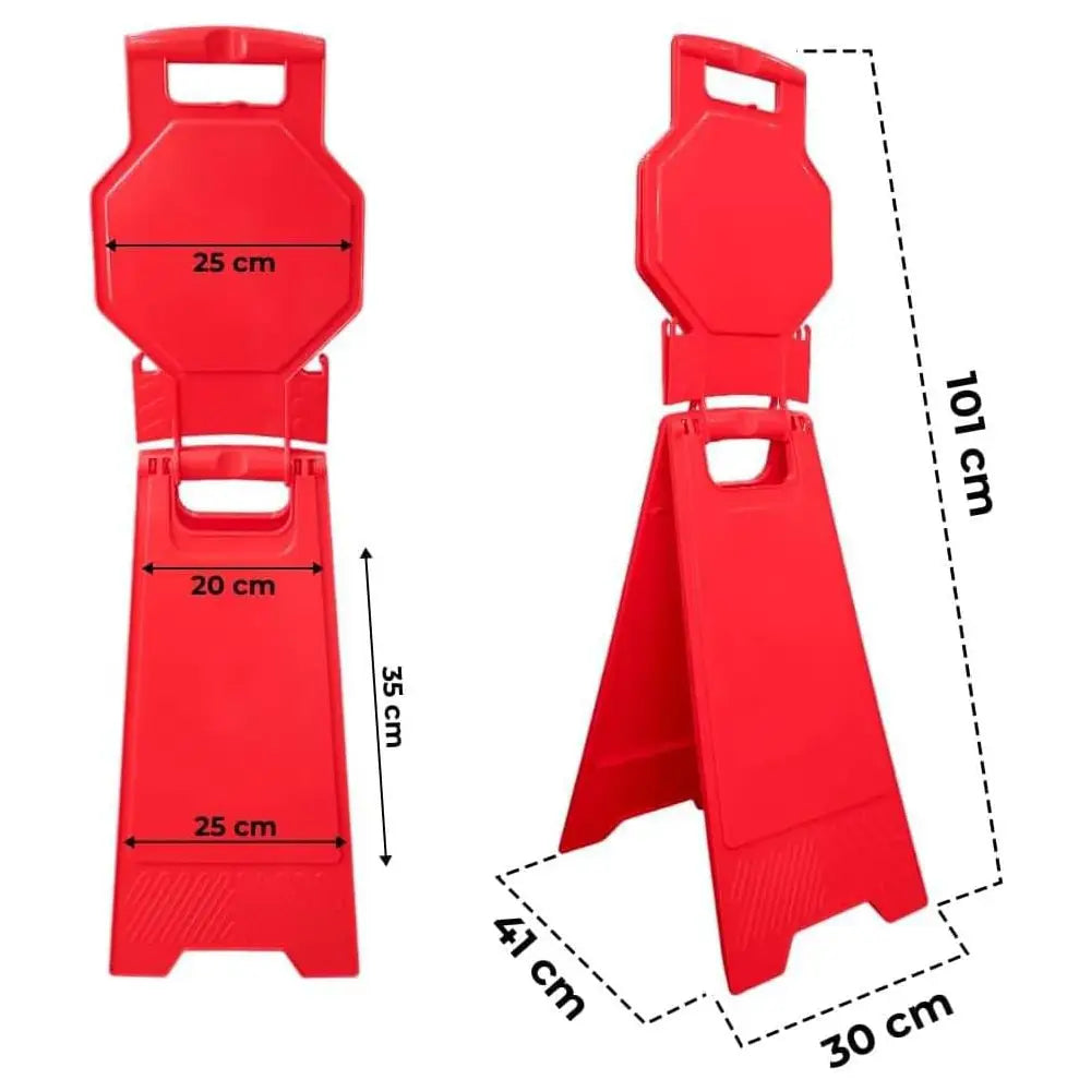 Blank Safety Floor Sign with Lock Clip - Red