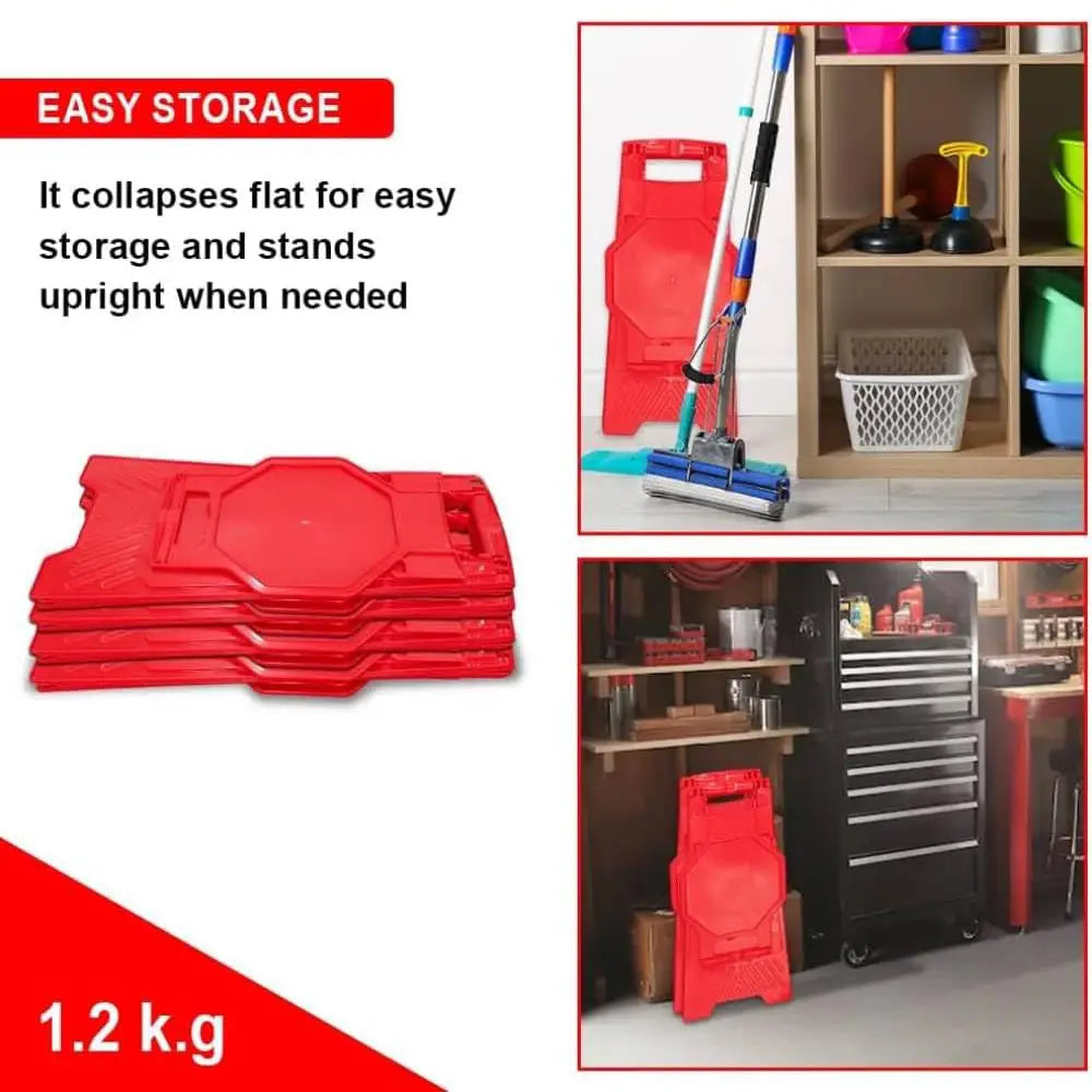 Blank Safety Floor Sign with Lock Clip - Red