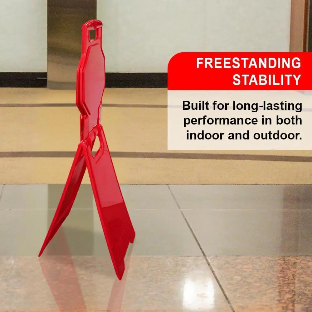 Blank Safety Floor Sign with Lock Clip - Red