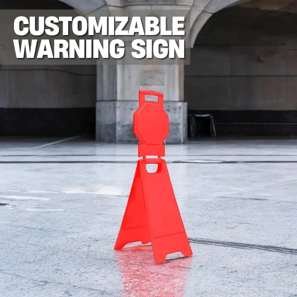 Blank Safety Floor Sign with Lock Clip - Red