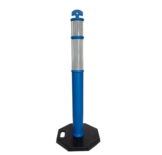 Blue Traffic Safety Post