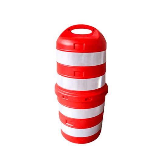 3.5 KG Plastic Traffic Drum With Reflective Sheet | Orange Safety Drum 1100mm