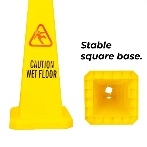 Caution Wet Floor Safety Cone Yellow - 67CM