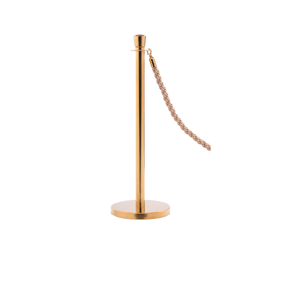Crown Top Stainless Steel Golden Access Control Barrier