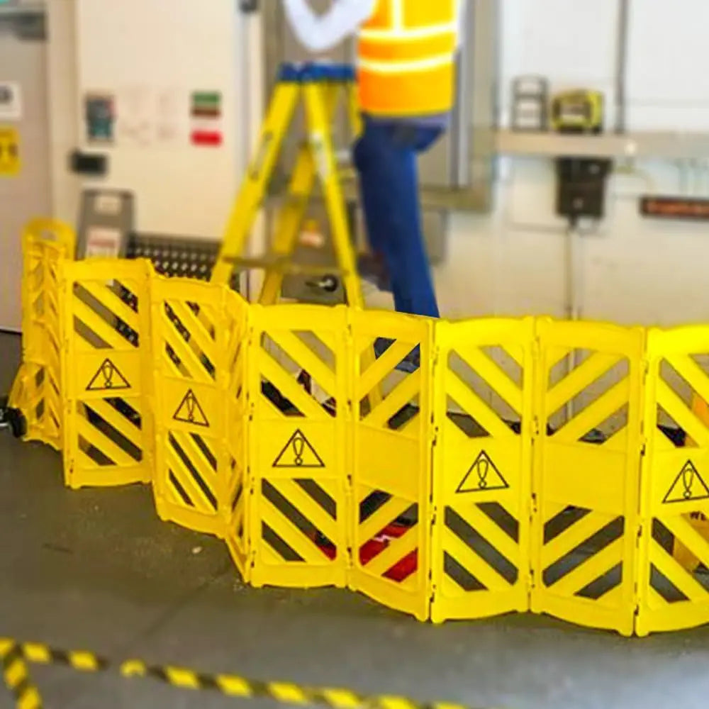 Expandable Folding Plastic Barrier 4 Meter - Yellow