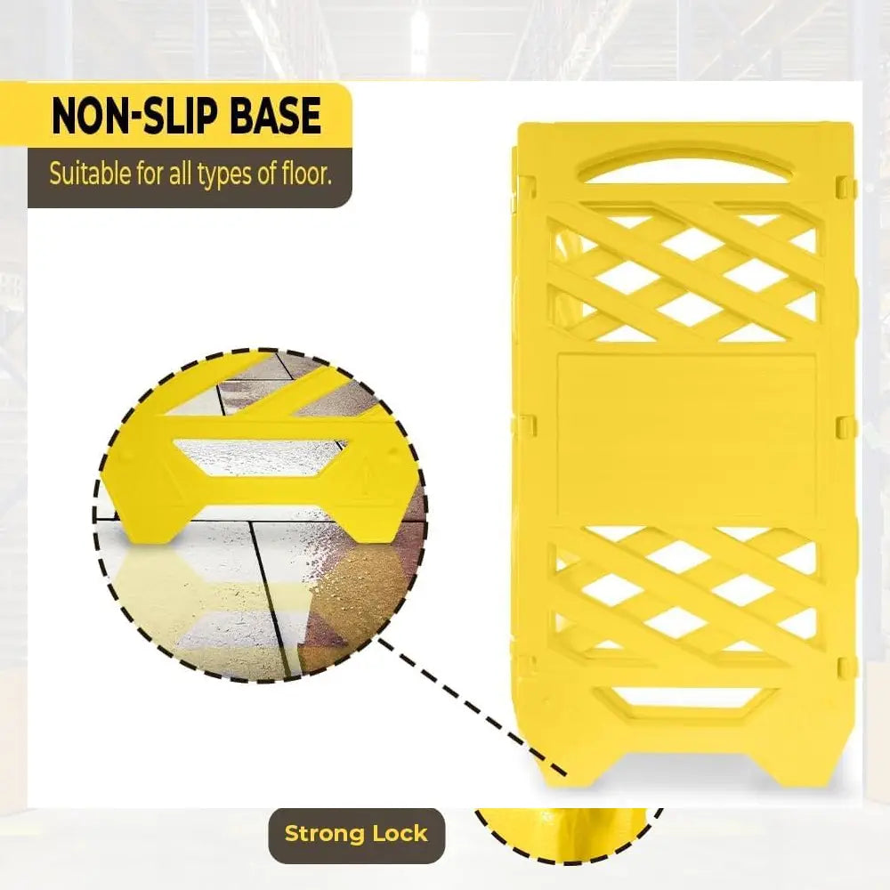 Folding Expandable Safety Barricade Yellow - 135 CM