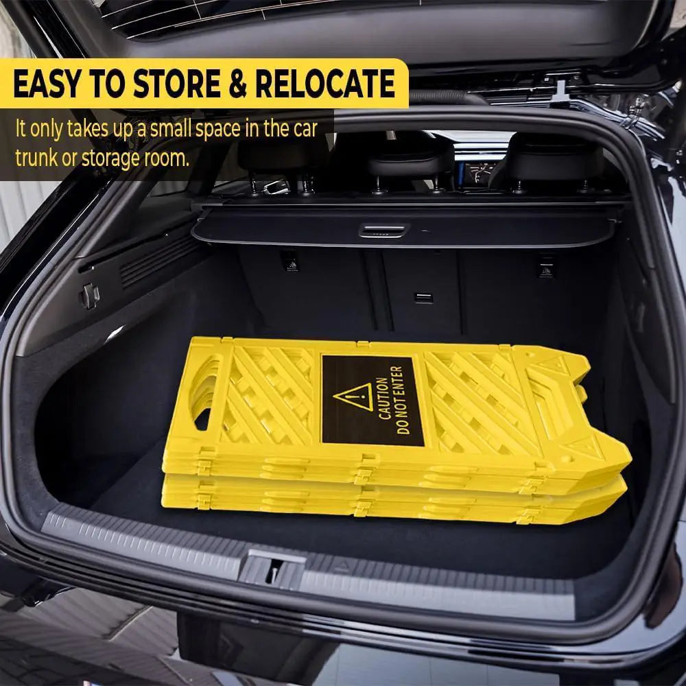 Folding Expandable Safety Barricade Yellow - 135 CM