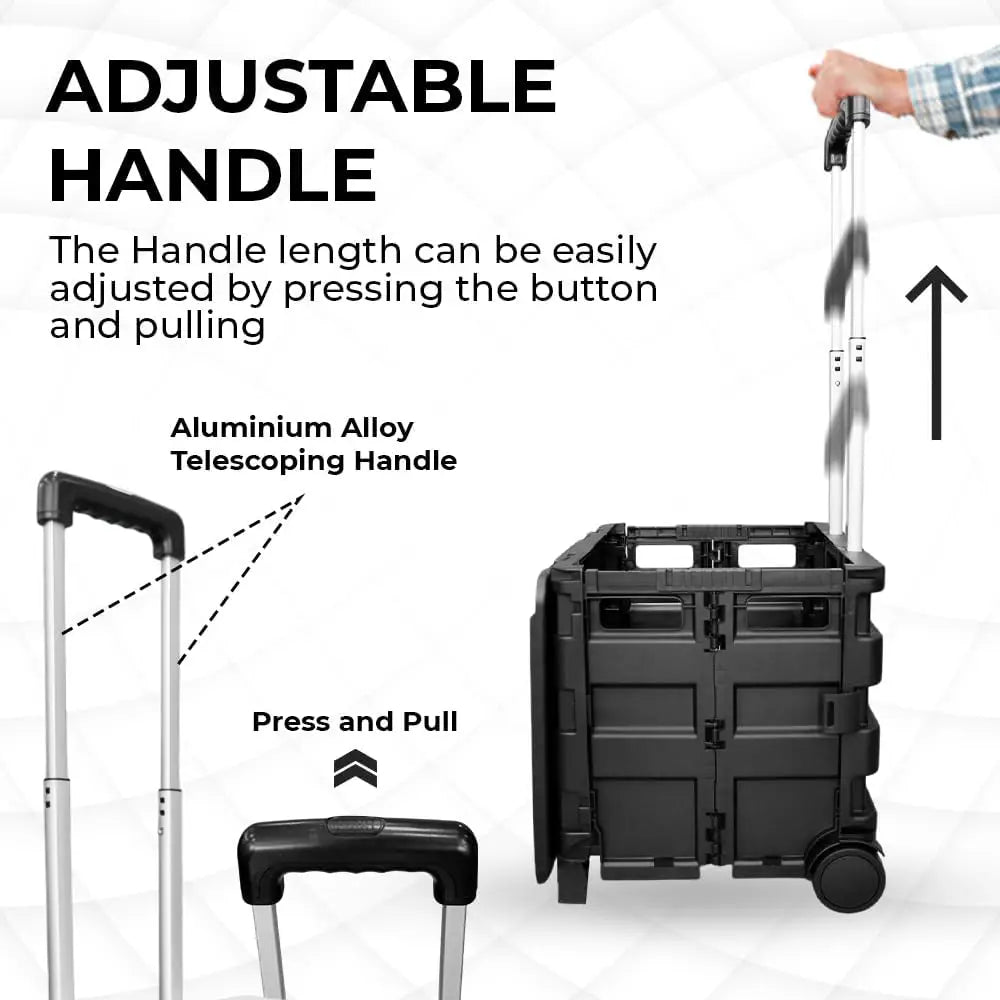 Garden, Shopping, Utility Wagon Trolley Black - 40L & 30KG