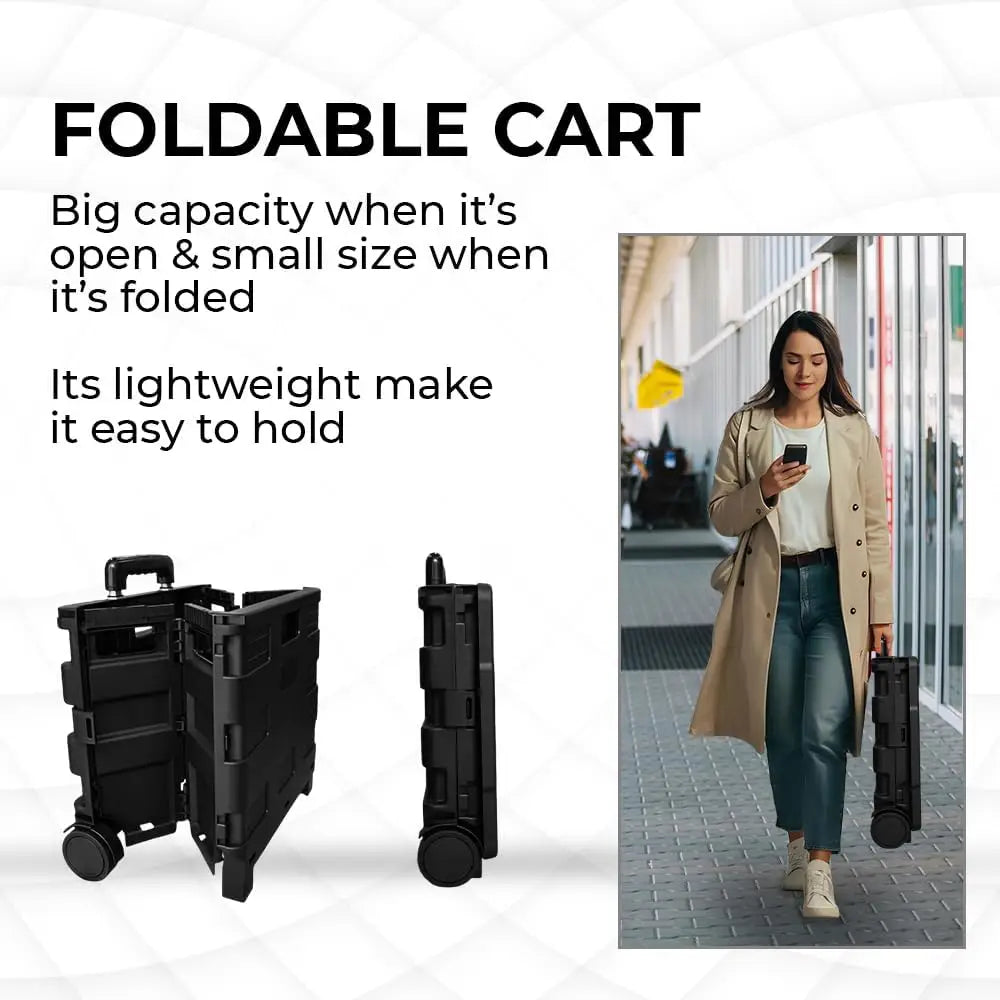 Shopping, Utility Wagon Trolley Black - 40L & 30KG (No Lid)