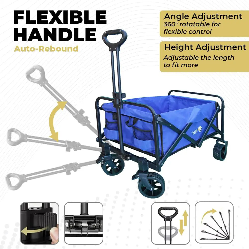 Garden, Shopping, Utility Wagon Trolley Blue - 100KG