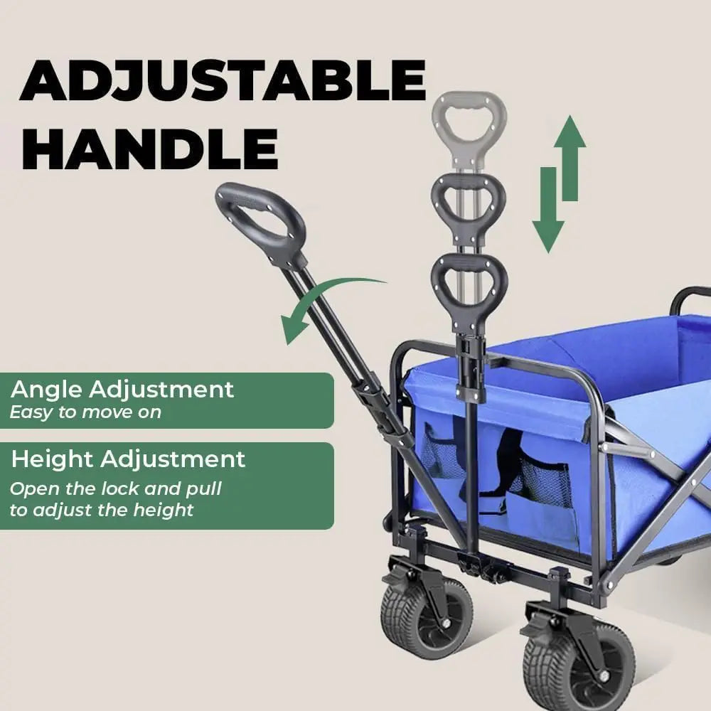 Garden, Shopping, Utility Wagon Trolley Blue - 150KG