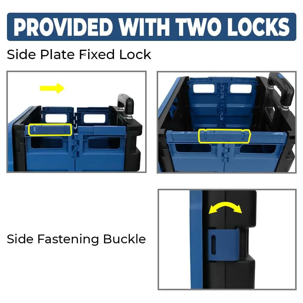 Shopping, Utility Wagon Trolley Blue & Black - 40L & 30KG