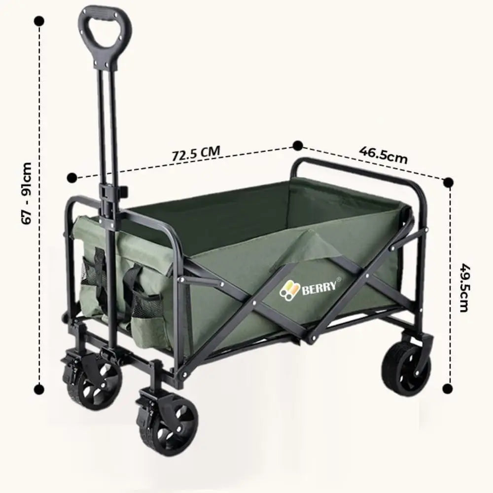 Garden, Shopping, Utility Wagon Trolley Green - 100KG