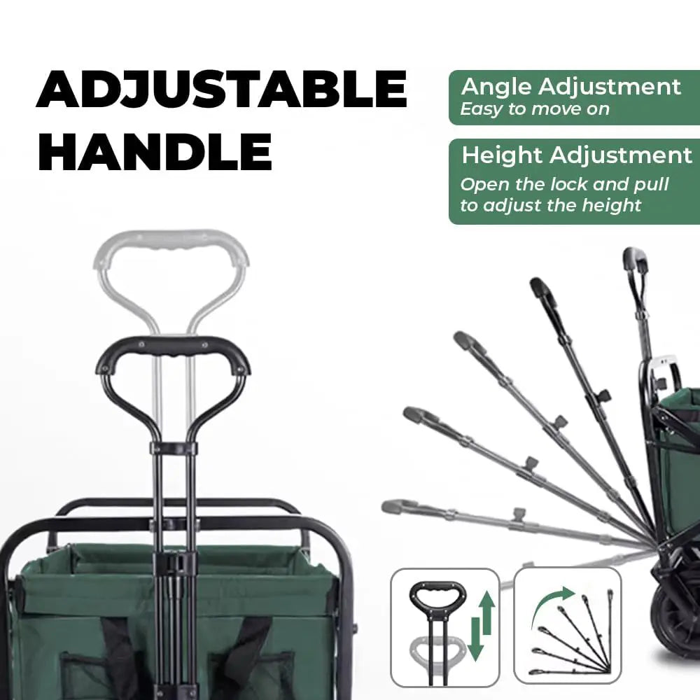 Garden, Shopping, Utility Wagon Trolley Green - 100KG