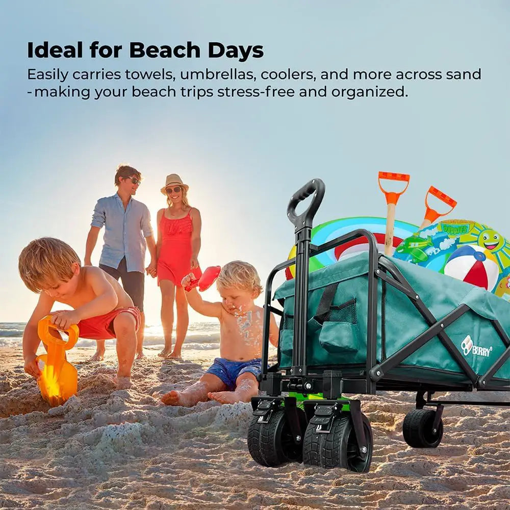 Garden, Shopping, Utility Wagon Trolley Green - 150KG