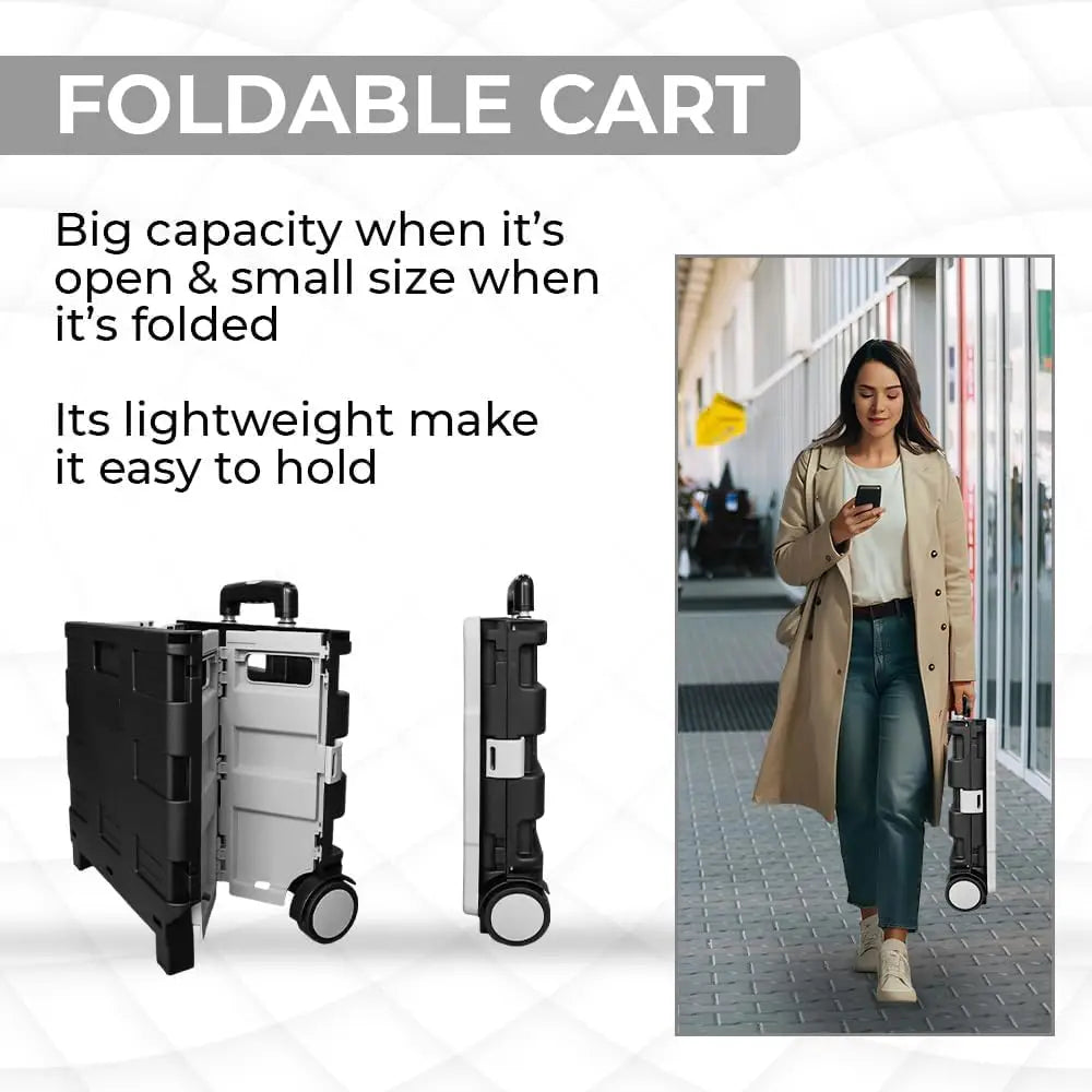 Shopping, Utility Wagon Trolley Grey & Black - 40L & 30KG