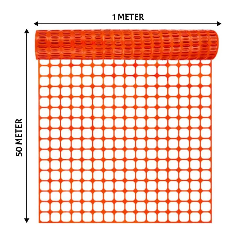 Heavy Duty Fencing Barrier Mesh Orange - 50 Meter