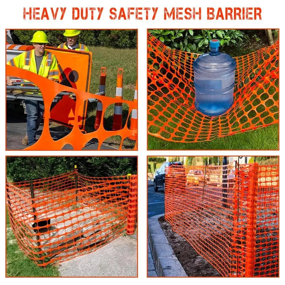Heavy Duty Fencing Barrier Mesh Orange - 20 Meter
