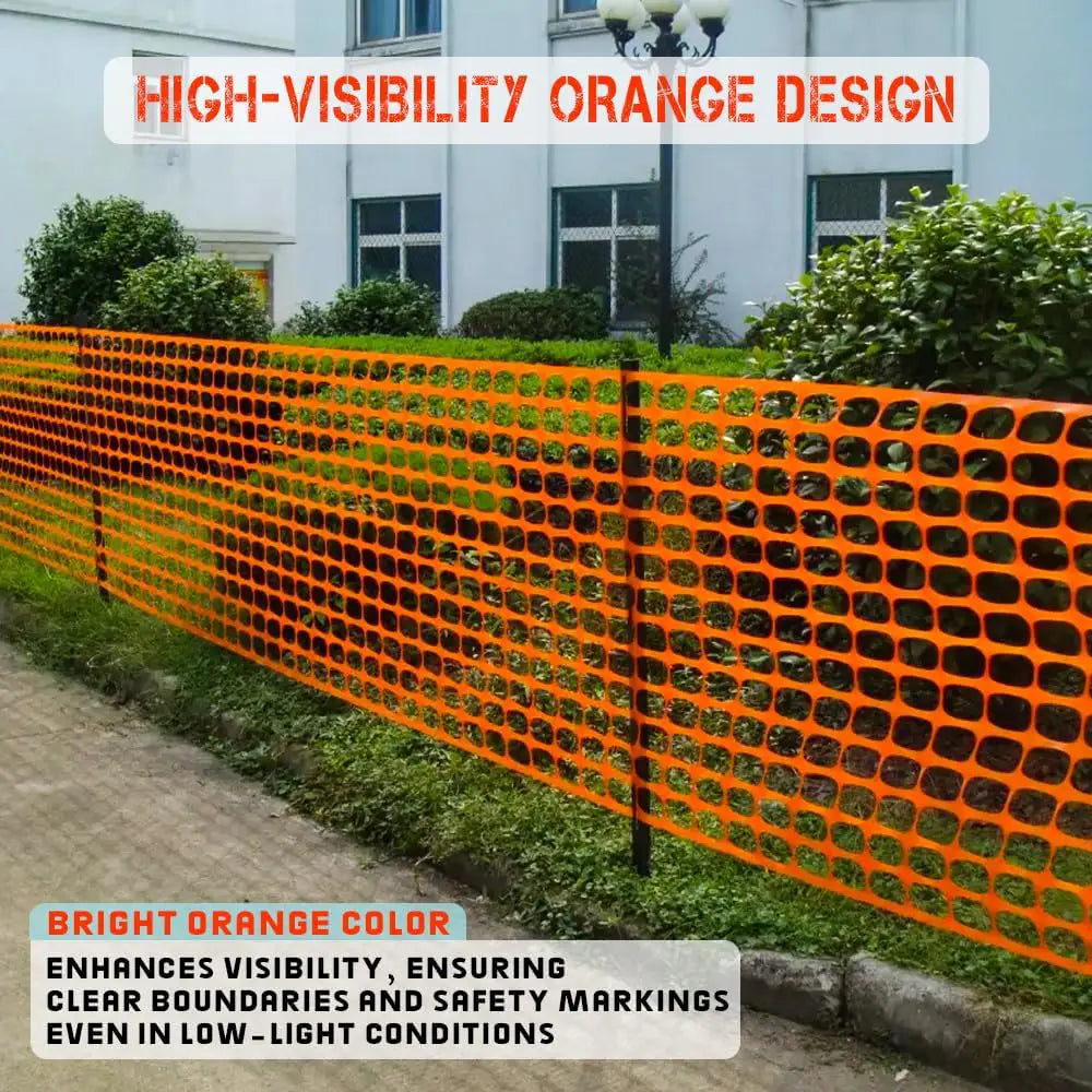 Heavy Duty Fencing Barrier Mesh Orange - 50 Meter