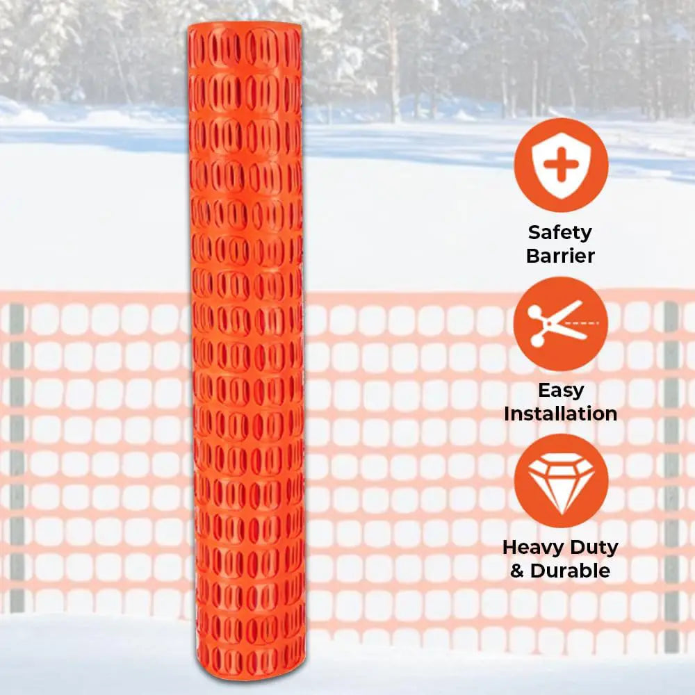 Heavy Duty Fencing Barrier Mesh Orange - 50 Meter
