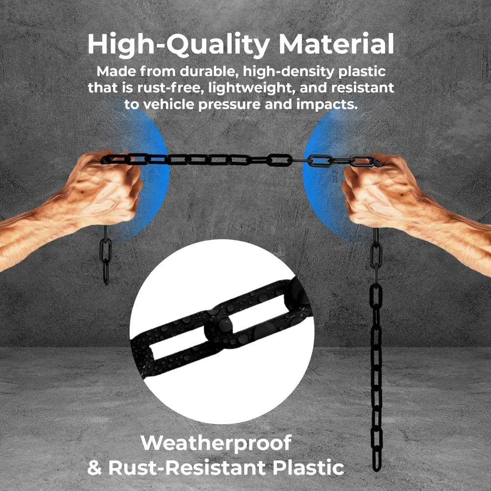 Heavy Duty Plastic Chain Black- 3Mx6MM