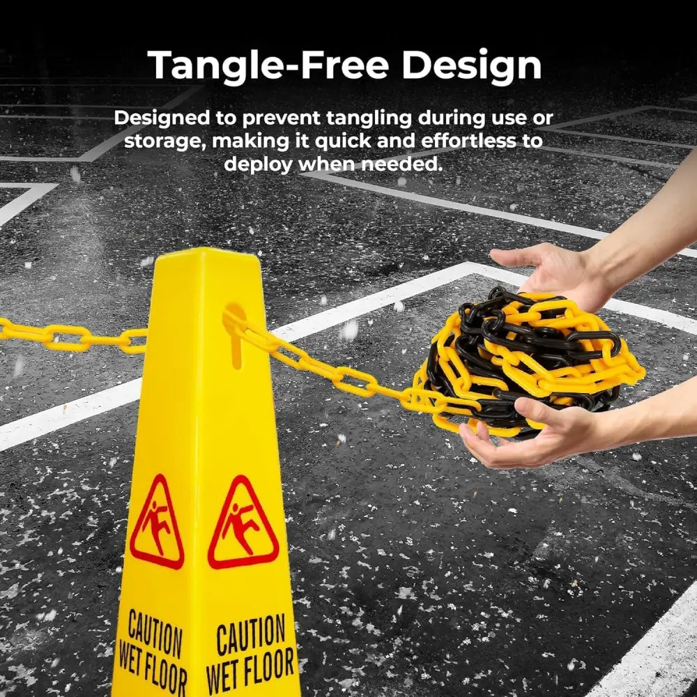 Heavy Duty Plastic Chain Yellow & Black - 3Mx6MM