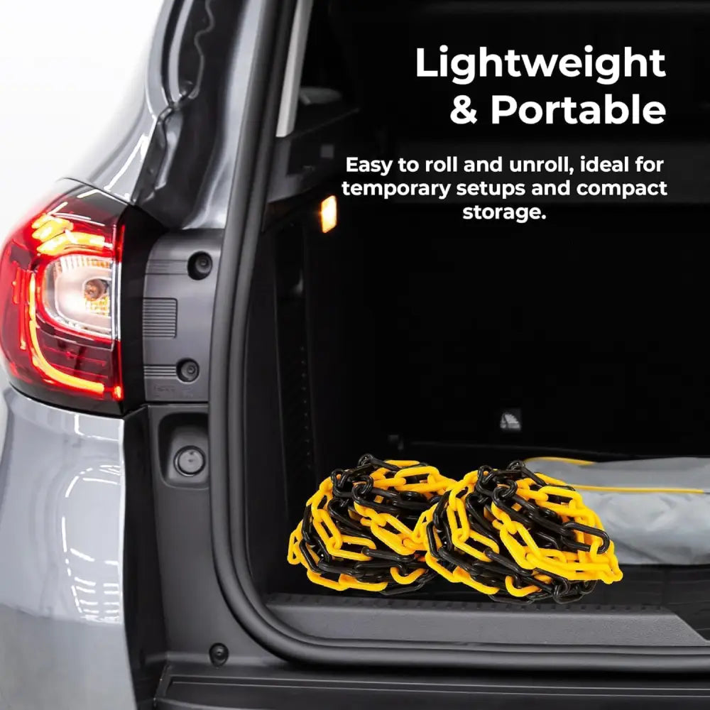 Heavy Duty Plastic Chain Yellow & Black - 3Mx6MM