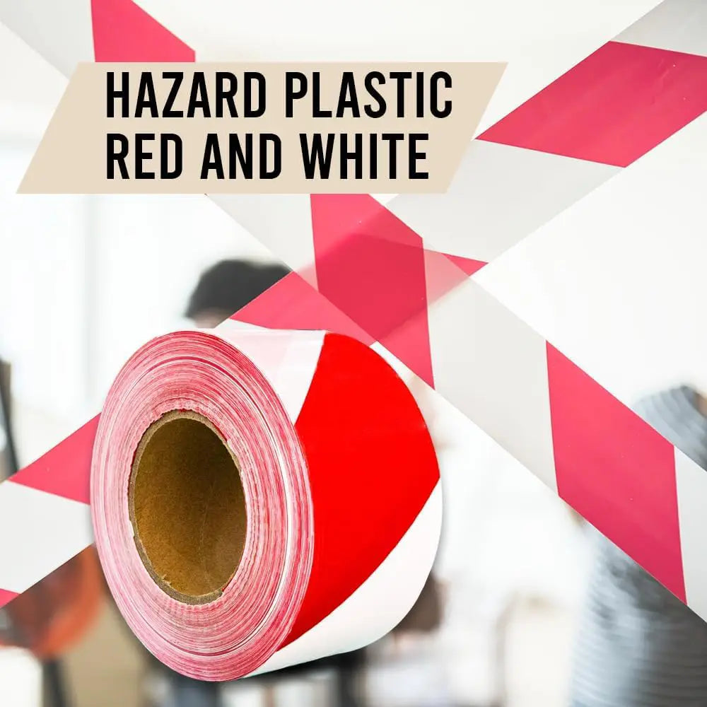 Non-Adhesive Safety Warning Tape Red & White - 500 M