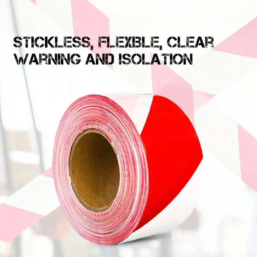 Non-Adhesive Safety Warning Tape Red & White - 500 M