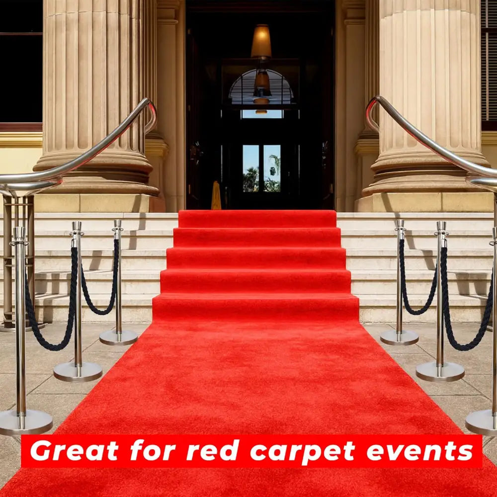 Premium Silver Crowd Control Stanchions 100 CM with Black Twisted Rope 1.5 M