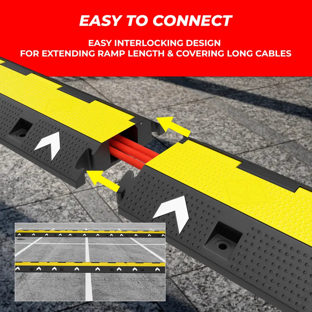 Reflective Cable Protector PVC with Flip Open Lid - 1 Channel