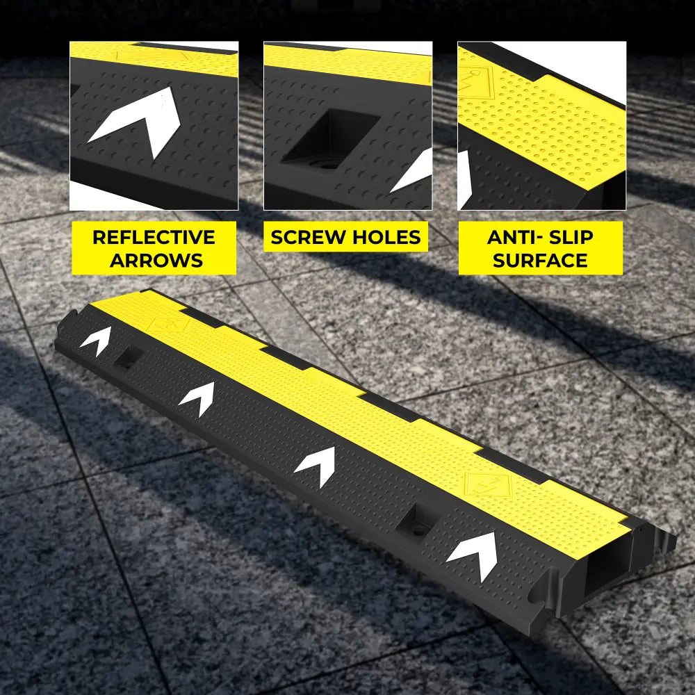 Reflective Cable Protector PVC with Flip Open Lid - 1 Channel