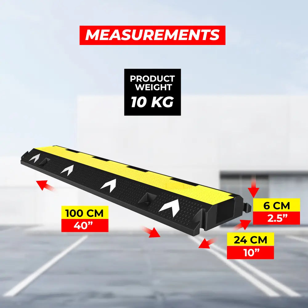 Reflective Cable Protector PVC with Flip Open Lid - 1 Channel